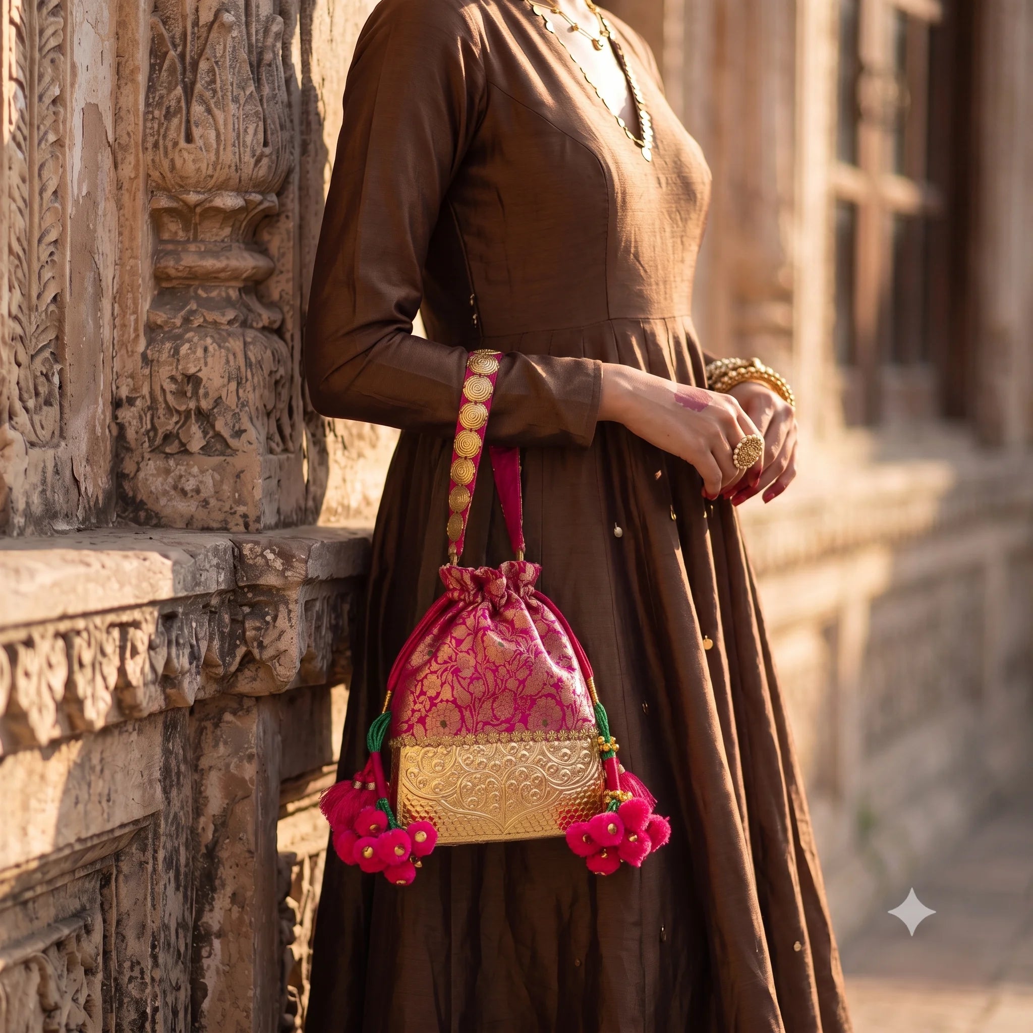 Gulabi Rajwadi Banjara Bag