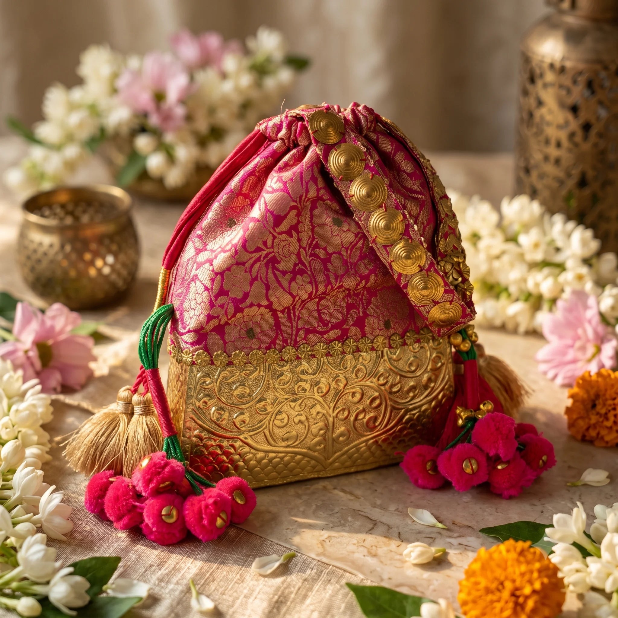 Gulabi Rajwadi Banjara Bag