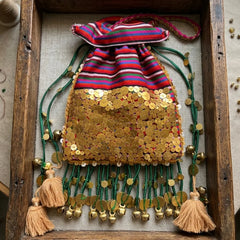 Rangrez Shimmer Tassel Potli