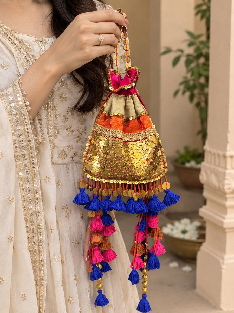 Rangoli Royale handcrafted potli